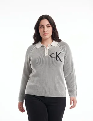 Suéter cuello redondo para mujer