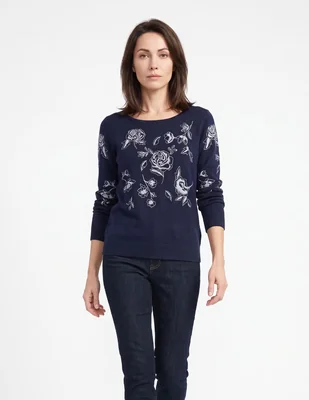 Suéter cuello redondo para mujer