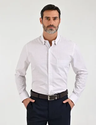 Camisa casual manga larga para hombre