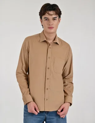Camisa casual manga larga para hombre