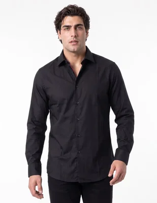 Camisa de vestir manga larga para hombre