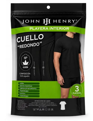 Playera john henry cuello redondo para hombre