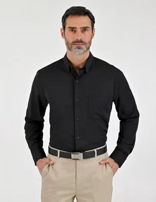 Camisa casual manga larga para hombre