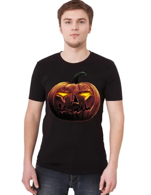 Playera Halloween Calabaza Día De Muertos Terror cuello redondo unisex