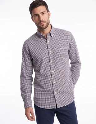 Camisa casual polo sur de algodón manga larga para hombre