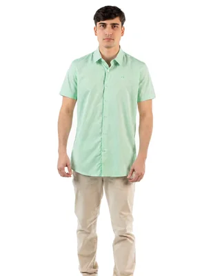 Camisa casual oscar de la renta manga corta para hombre