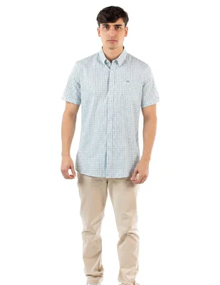 Camisa casual oscar de la renta de algodón manga corta para hombre