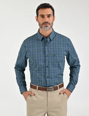 Camisa casual manga larga para hombre