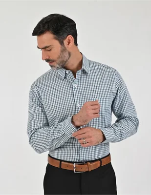 Camisa casual manga larga para hombre