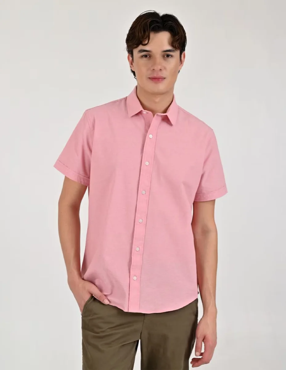 Camisa casual manga corta para hombre