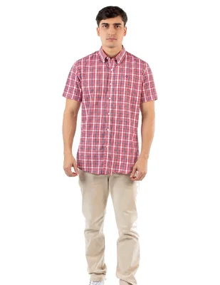 Camisa casual oscar de la renta manga corta para hombre