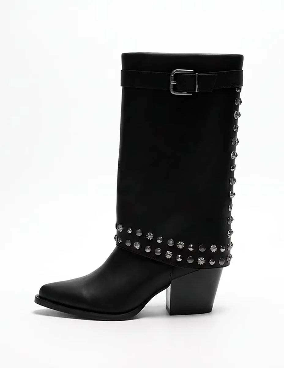 Bota de tacón sintético para mujer