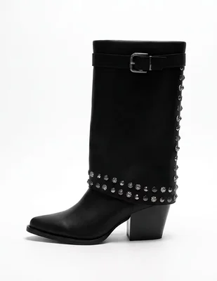 Bota de tacón sintético para mujer