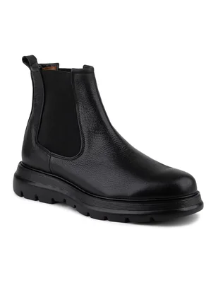Bota logan black de piel para hombre
