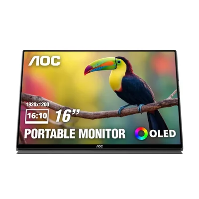 Monitor AOC de 16" OLED WUXGA USB‑C Mini HDMI 16T40D