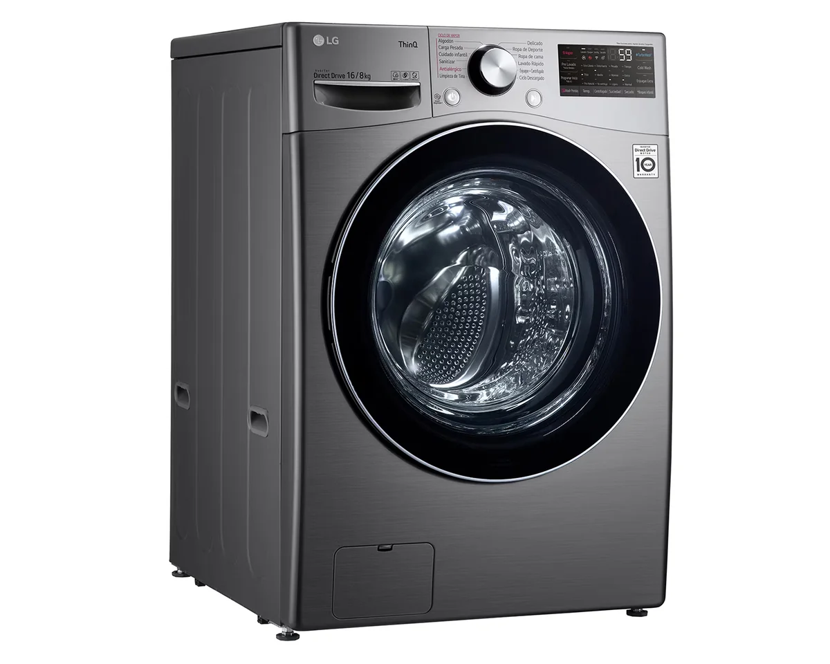 Lavasecadora LG Automática WD16SG2S6 16 kg Plata