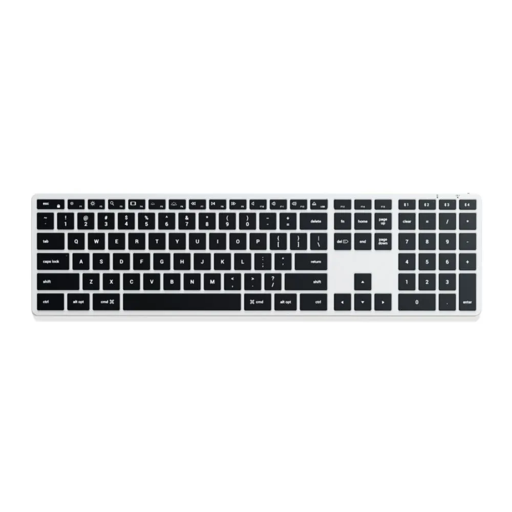 Teclado Satechi Slim X3 Bluetooth Retroiluminado Plateado