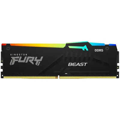 Memoria ram ddr5 32gb 5600mt/s kingston fury beast rgb 1x32gb negro kf556c40bba-