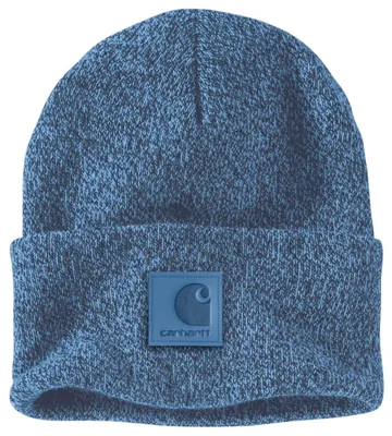 Gorro beanie Carhartt talla única azul/marrón con cuero sintético