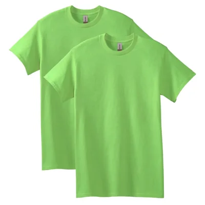 Camiseta Gildan Heavy Cotton G5000 Lime para hombre paquete de 2 unidades talla S