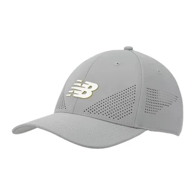 Gorra New Balance gris de malla elástica ajustable (58 cm)