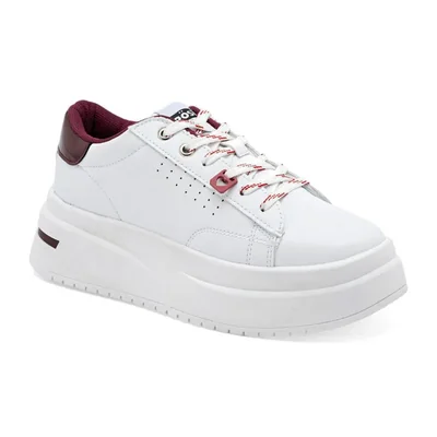 Gösh tenis escolar para mujer blanco vino cod 147560-E