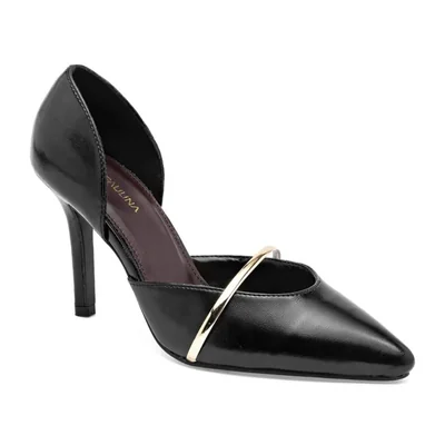 Lady Paulina zapatilla semiabierta para mujer negro dorado cod 147334-E
