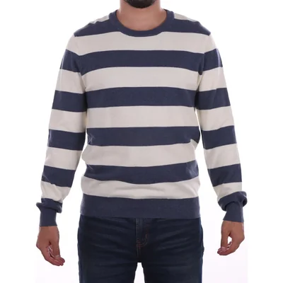 Suéter de Punto a Rayas Cuello Redondo J.opus para Hombre