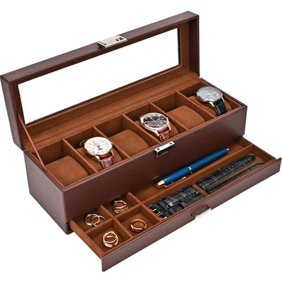 Estuche Procase Marrón para Relojes-Venta Internacional