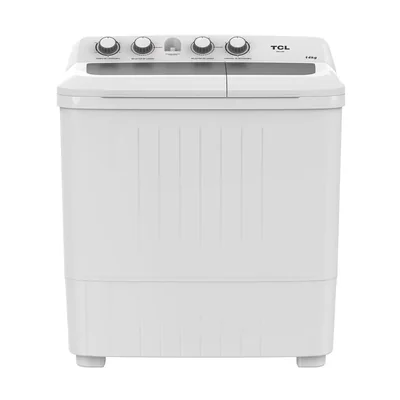Lavadora Semiautomática Tcl 14 Kilos Doble Tina Carga Superior Blanca Twt14w