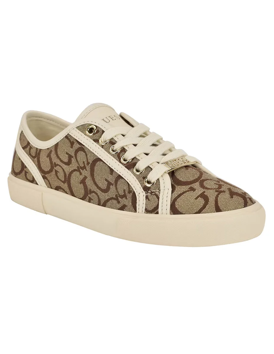 Tenis Casual Guess Café Textil Para Mujer