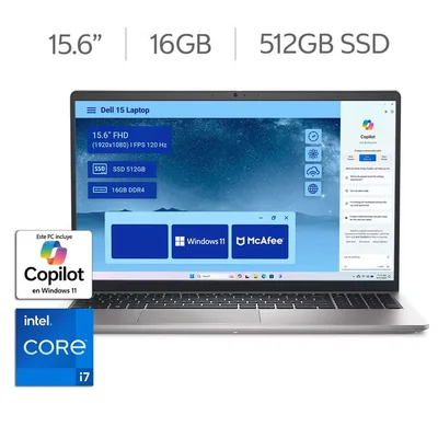 DELL Laptop 15 15.6" Full HD Intel Core i7-1355U 16GB 512SSD