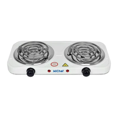 Paquete de 6 Parrillas Eléctricas MiChef HAT-2R-B Blancas 2 Resistencias 875W 110V Mayoreo