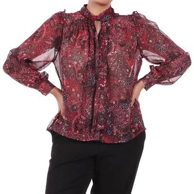 Blusa Estampada Paisley con Corbata Arqueology para Mujer