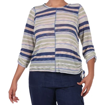 Blusa de Rayas con Manga 3/4 Alfred Dunner para Mujer