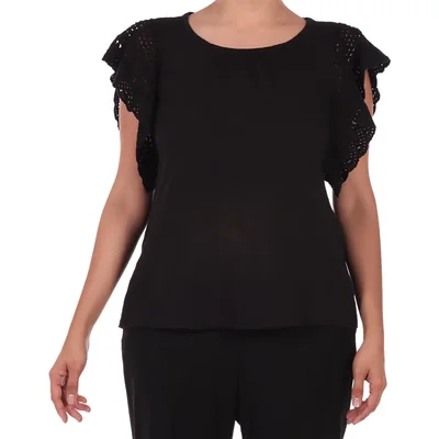Blusa de Algodón con Mangas Caladas Ruby Rd para Mujer