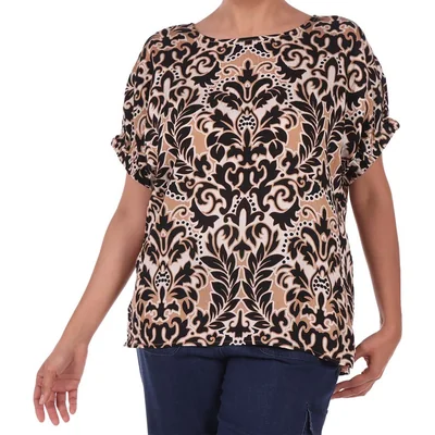 Blusa Estampado Geométrico de Manga Corta Ruby Rd para Mujer