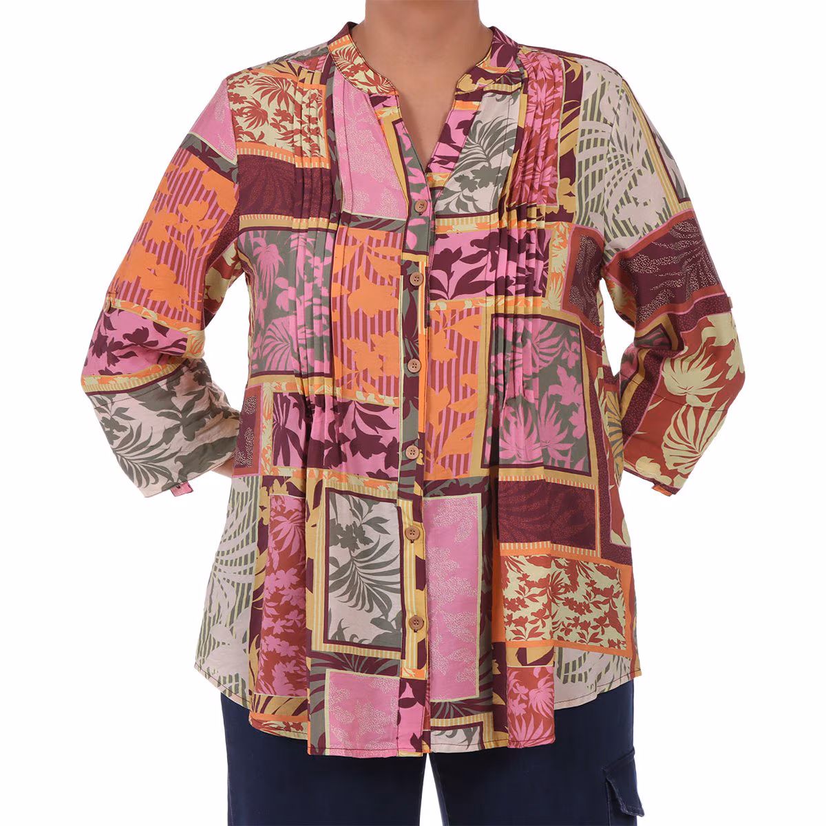 Blusa Estampada de Manga Corta Ruby Rd para Mujer