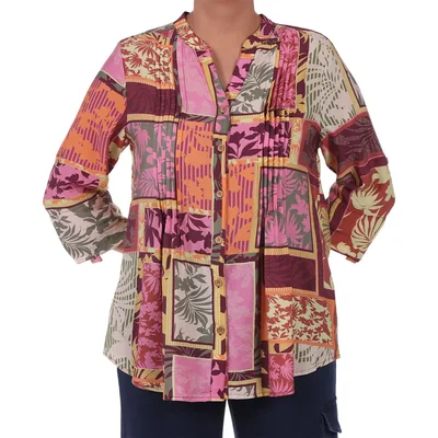 Blusa Estampada de Manga Corta Ruby Rd para Mujer