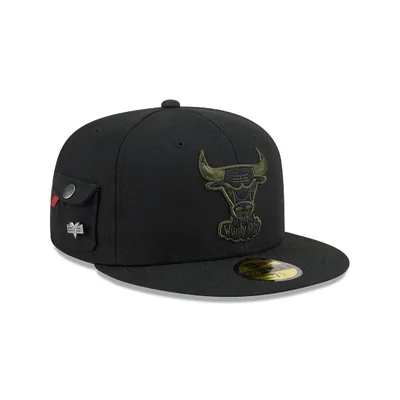 Chicago Bulls Alpha Industries X NBA 59FIFTY Cerrada Negro