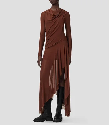 Vestido largo Loria liso Mujer