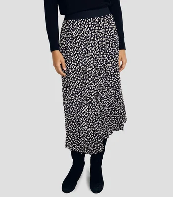 Falda midi de corte regular estampado Mujer