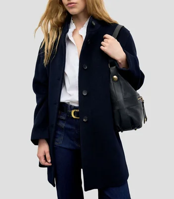 Abrigo midi con botonadura Mujer