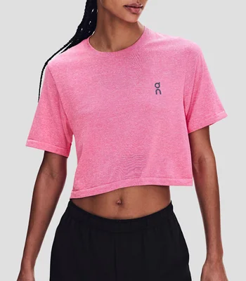 Playera para entrenamiento Train Flex-T Crop cuello redondo manga corta lisa Mujer