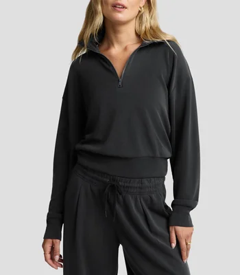 Sudadera casual Luxe Sandwash Mujer