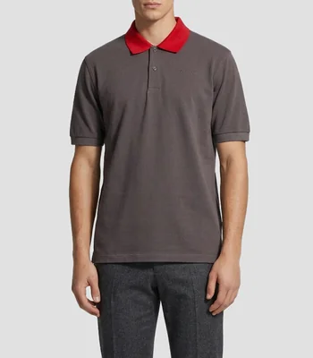 Playera tipo polo manga corta lisa Hombre
