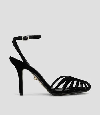 Sandalias con tacón delgado Mujer