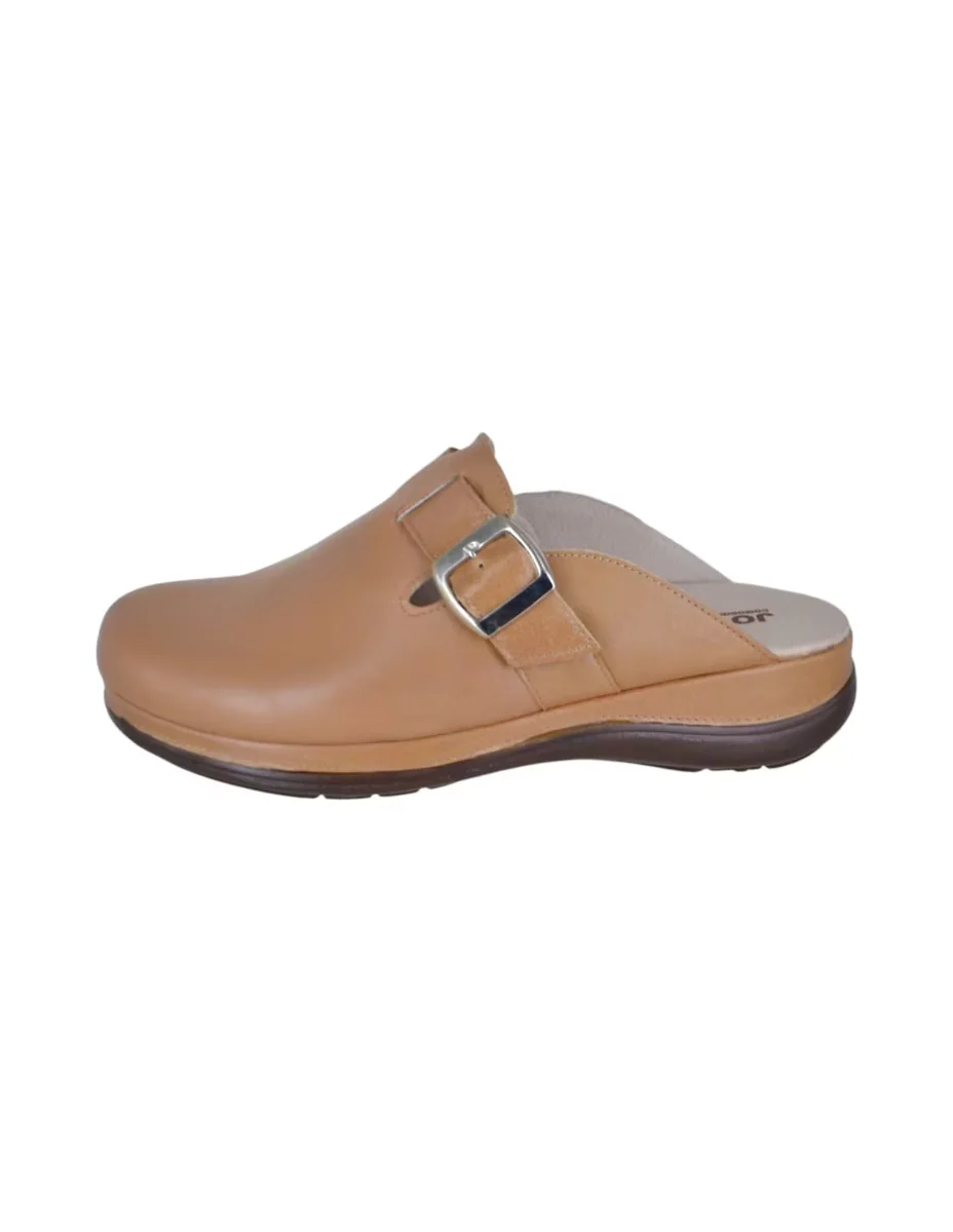 Zueco de piel para mujer