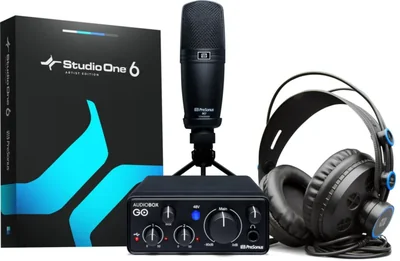 Paquete de grabación de estudio PreSonus AudioBox Go Creator