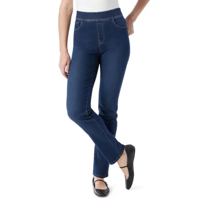 Jeans Gloria Vanderbilt Amanda Pull-On de talle alto